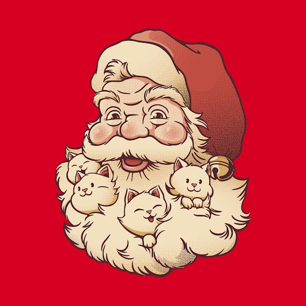 Santa Beard Full of Cats by Tobe Fonseca by Tobe_Fonseca