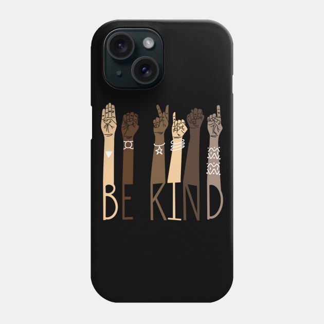 Be Kind Sign Language Hand Talking Teachers Interpreter Asl Shirt Phone Case by Kelley Clothing