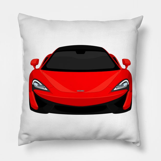 MCLAREN 570S RED Pillow by VENZ0LIC