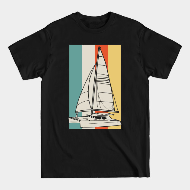 Disover Sailboat Sailing Boating Retro - Sailboat - T-Shirt