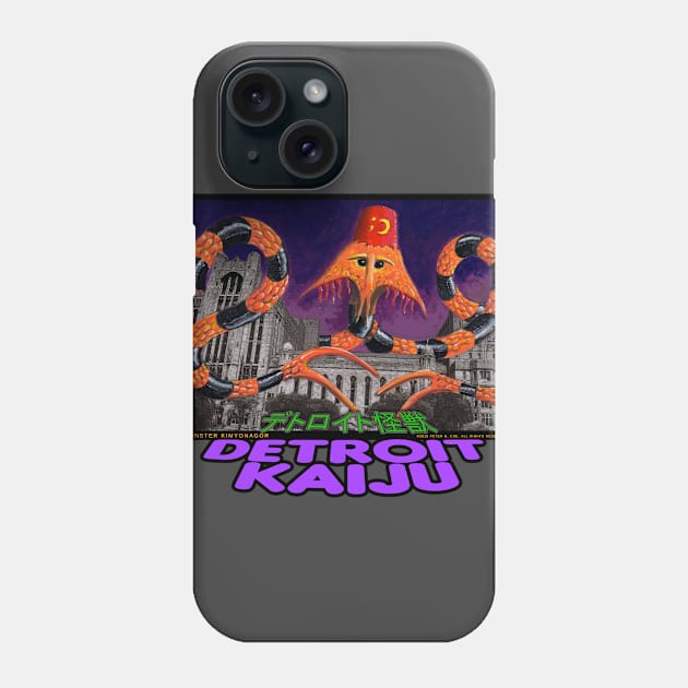 Kimyonagor welcomes you to The Temple! - Pete Coe's Detroit Kaiju series Phone Case by DetroitKaiju