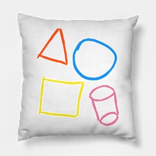 shape hand drawn illustration Pillow