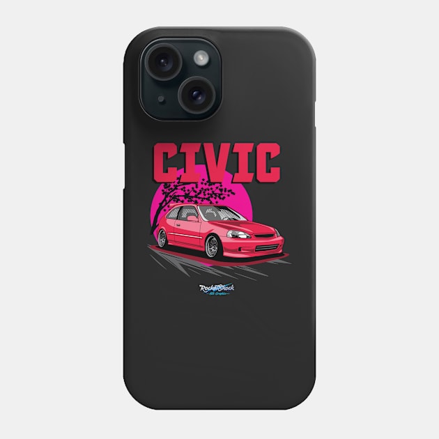 CIVIC Hatchback Phone Case by ASAKDESIGNS