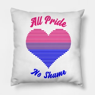 All Pride No Shame - Bisexual Flag Pillow