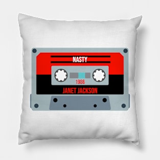 Janet Jackson Classic Retro Cassette Pillow