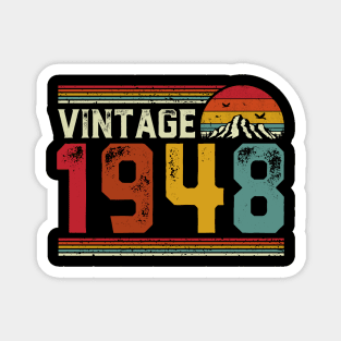 Vintage 1948 Birthday Gift Retro Style Magnet