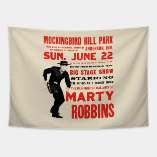 Marty Robbins Concert Poster Tapestry