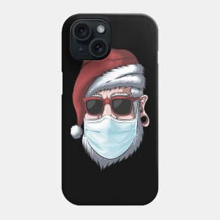 Santa Claus Wearing Face Mask Funny Christmas Gift Phone Case