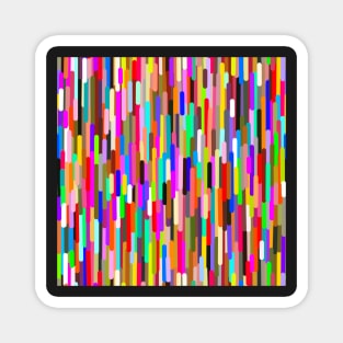 Color Sticks Psychedelic Retro Design Magnet