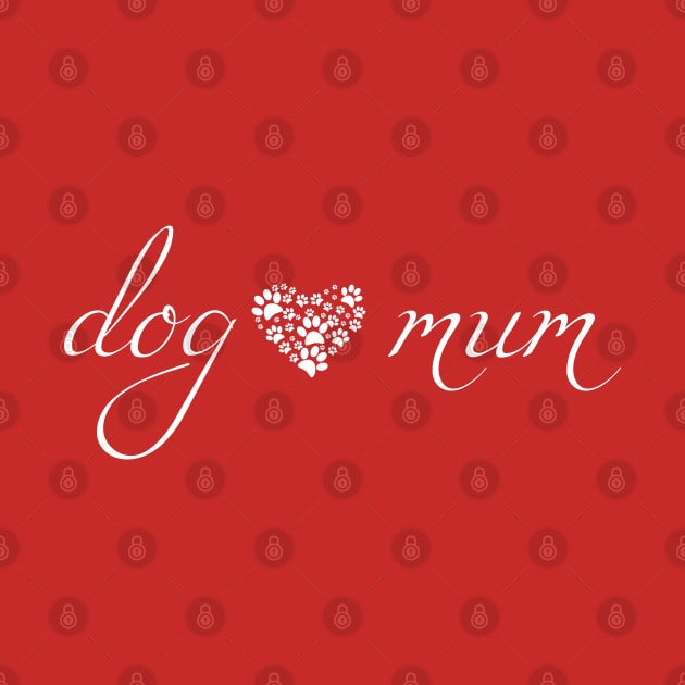 Dog Mum Paw Print Heart by The Artful Barker