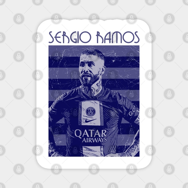 Sergio ramos - Soccer player, paris saint germain Magnet by Aloenalone