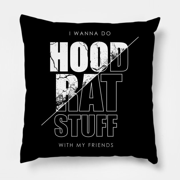 HOODRAT Pillow by Anrego