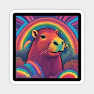 Psychedelic Capybara Magnet