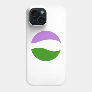 Genderqueer Waves Circle Phone Case