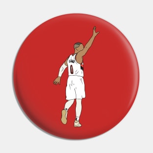 Damian Lillard Waves Goodbye Pin