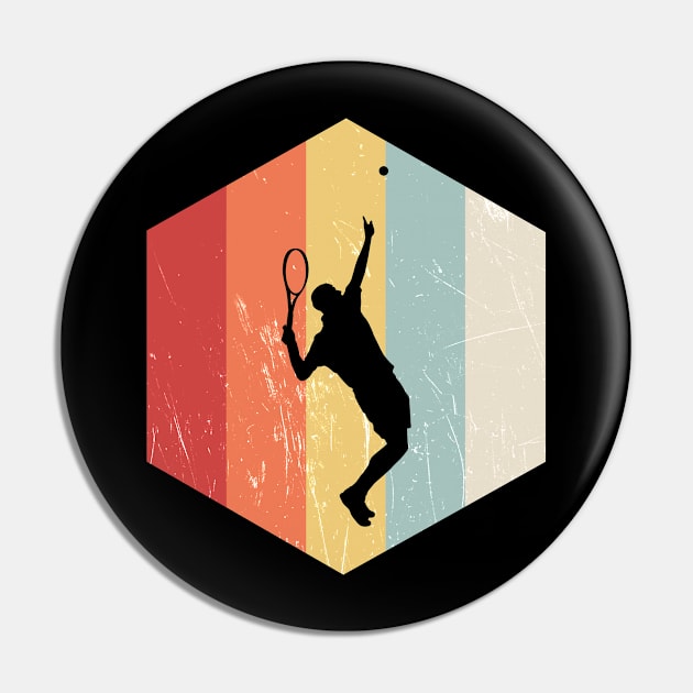 Tennis Retro Distressed Style Pin by BeDesignerWorld