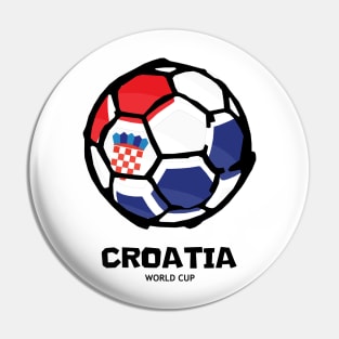 Croatia Football Country Flag Pin