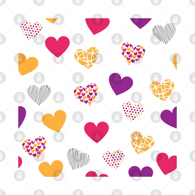 Cute Patterned Hearts by PLLDesigns