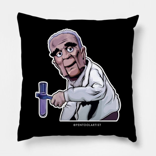 Mad Monster Party Doctor Pillow by pentoolarts