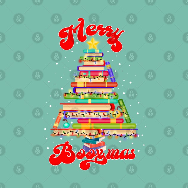 Merry Booxmas-Teachers, Students,Book Lovers, Christmas by ARTSYVIBES111