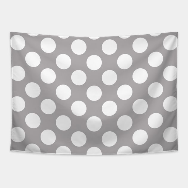 Gray Polka Dots, Polka Dot Pattern, Dots, Dotted Tapestry by Jelena Dunčević