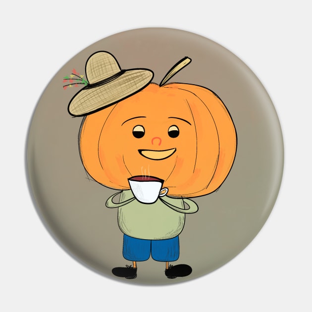 Coffee drinker winter squash Pin by hande.draws