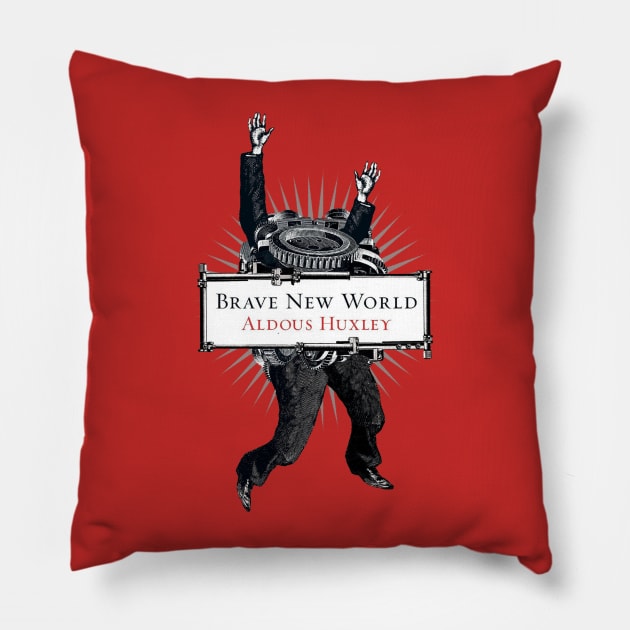 Brave New World - Aldous Huxley Book Cover Pillow by SpartanCell