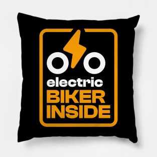 Electric Biker Inside Pillow