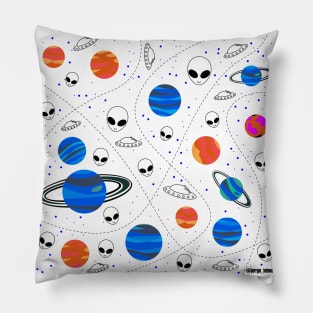 ufo alternative alien universe ecopop Pillow