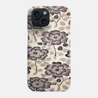 Brown Flower Seamless Pattern Phone Case