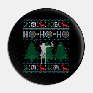 Christmas Archery Bow Hunting Bow Hunter Ugly Christmas Xmas Pin