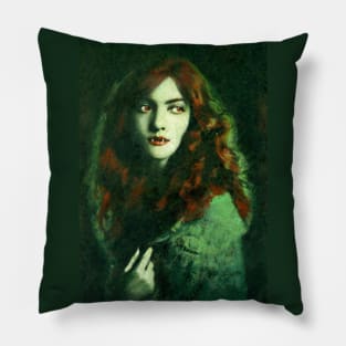 Vintage Gothic Femme Fatale Vampire Pillow