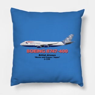 Boeing B747-400 - British Airways "Waves and Cranes / Japan" Pillow