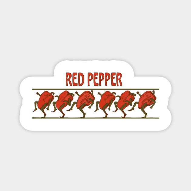 Red Peppers on Parade Magnet by alexp01