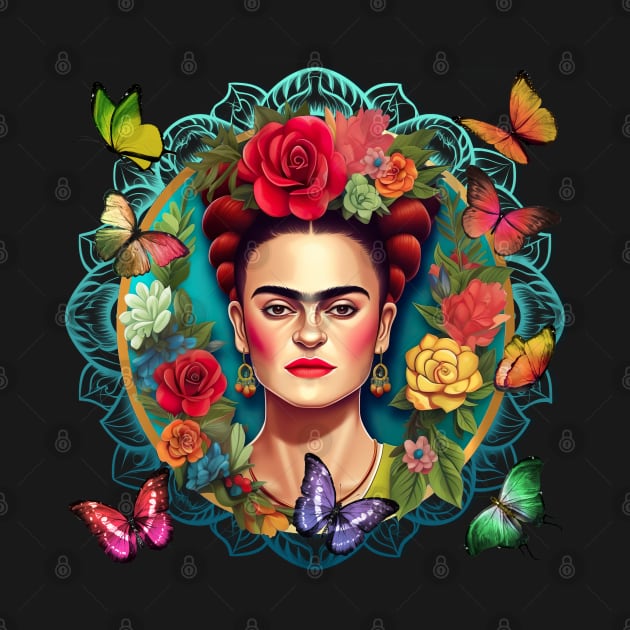 Frida Kahlo Tropical Vibe by MARK ASHKENAZI