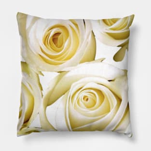 White Rose Tableaux Pillow