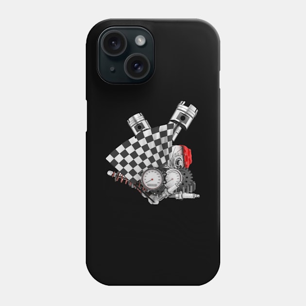 Engine Finish Line Phone Case by Motor World