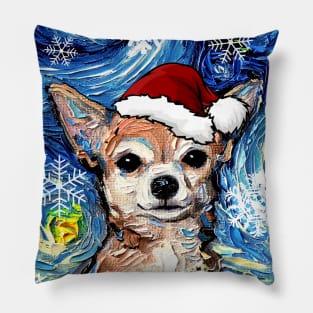 Chihuahua Santa Pillow