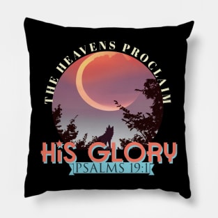 The heavens declare His Glory, Psalm 91 verse 1 Bible verse design Pillow