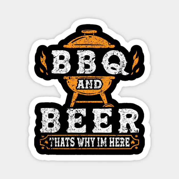 Distressed Pitmaster Graphic Beer BBQ Smoker Grill - Pitmaster - Magnet ...