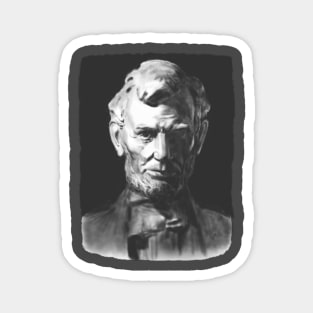 Dramatic Black and White Portrait of Abraham Lincoln Magnet