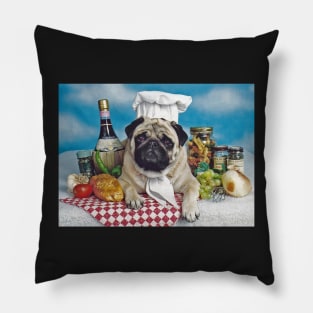 Pug Chef Apron Pillow