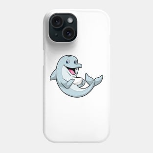 Dolphin with Cup of Coffee Phone Case