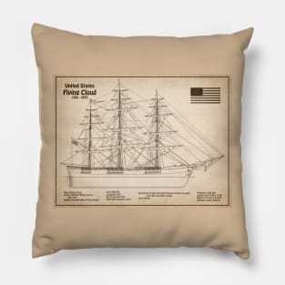 Flying Cloud Clipper Tall-Ship - SD Pillow