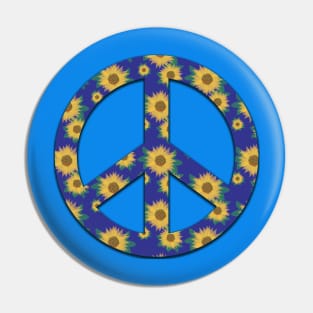 Sunflower Peace Pin