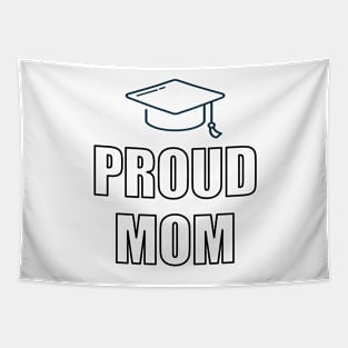 Proud Mom Cap Typography Text Design Tapestry