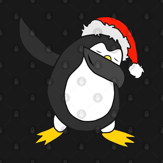 Santa Christmas Penguin Dab by alexwestshop