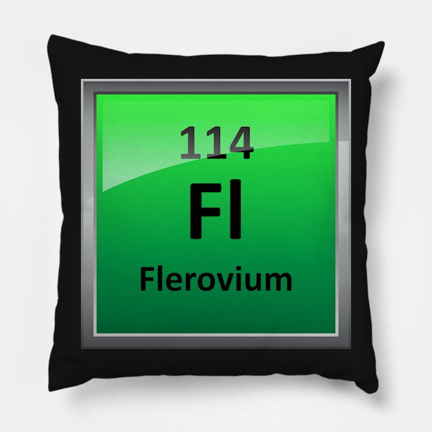 Flerovium Periodic Table Element Symbol Pillow by sciencenotes