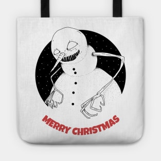 Merry Christmas Evil Snowman Tote