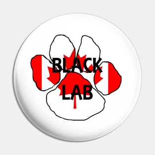 black lab name flag paw Pin